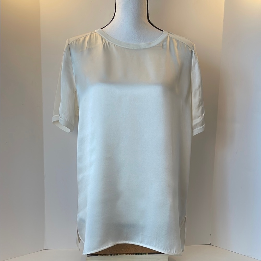 Vince | silk satin crew neck short sleeve | Style 1337